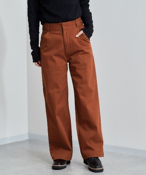 cepo（セポ）の「センターステッチ ストレッチトラウザー（その他パンツ・レディース・ベージュ/オレンジ/ブルー/カーキ・S/M）」の4枚目の写真