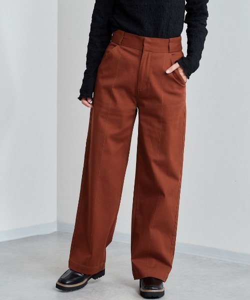 cepo（セポ）の「センターステッチ ストレッチトラウザー（その他パンツ・レディース・ベージュ/オレンジ/ブルー/カーキ・S/M）」の5枚目の写真