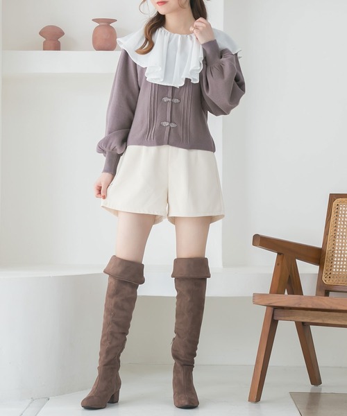 Newlyme（ニューリーミー）の「パワショルチャイナカーディガン（カーディガン/ボレロ・レディース・アイボリー/ベージュ/モカ/グリーン/ブラック・LARGE/X-LARGE/XX-LARGE/MEDIUM）」の13枚目の写真