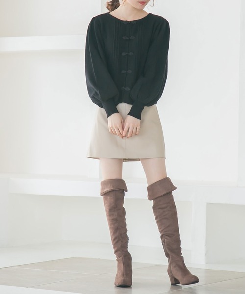 Newlyme（ニューリーミー）の「パワショルチャイナカーディガン（カーディガン/ボレロ・レディース・アイボリー/ベージュ/モカ/グリーン/ブラック・LARGE/X-LARGE/XX-LARGE/MEDIUM）」の15枚目の写真