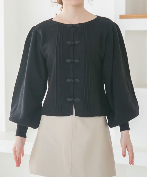 Newlyme（ニューリーミー）の「パワショルチャイナカーディガン（カーディガン/ボレロ・レディース・アイボリー/ベージュ/モカ/グリーン/ブラック・LARGE/X-LARGE/XX-LARGE/MEDIUM）」の17枚目の写真