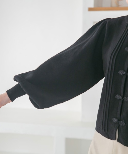 Newlyme（ニューリーミー）の「パワショルチャイナカーディガン（カーディガン/ボレロ・レディース・アイボリー/ベージュ/モカ/グリーン/ブラック・LARGE/X-LARGE/XX-LARGE/MEDIUM）」の22枚目の写真