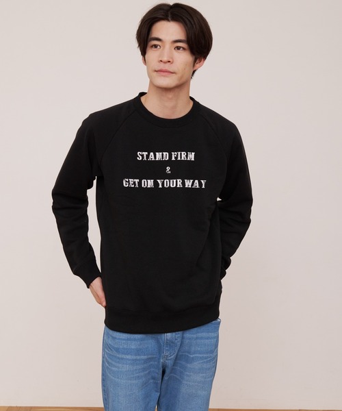 Blue Standard （ブルースタンダード）の「【BLUE STANDARD／ブルースタンダード】あったか裏ボア クルーネックスウェットトレーナー　セットアップ可能商品（スウェット・メンズ・ブラック/アイボリー/オフホワイト/ネイビー/オリーブ/チャコールグレー/ワイン/杢グレー・MEDIUM/LARGE/X-LARGE）」の20枚目の写真