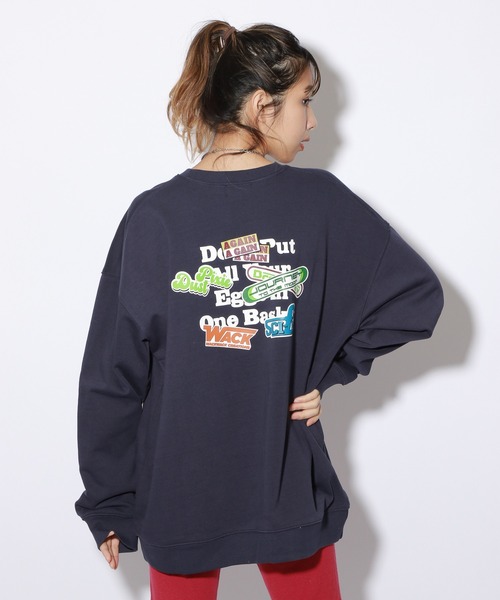 PBLIM（ページボーイリム）の「【PAGEBOYLIM】ステッカーフウスウェット（スウェット・レディース・オフホワイト/ネイビー・MEDIUM/LARGE）」の8枚目の写真