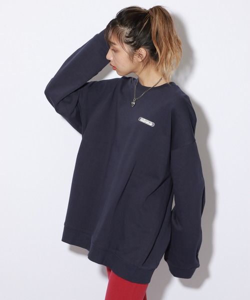 PBLIM（ページボーイリム）の「【PAGEBOYLIM】ステッカーフウスウェット（スウェット・レディース・オフホワイト/ネイビー・MEDIUM/LARGE）」の10枚目の写真