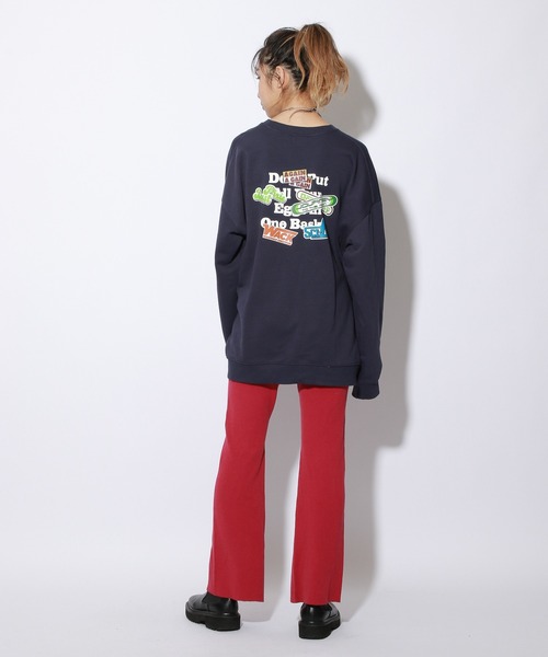 PBLIM（ページボーイリム）の「【PAGEBOYLIM】ステッカーフウスウェット（スウェット・レディース・オフホワイト/ネイビー・MEDIUM/LARGE）」の12枚目の写真