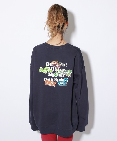 PBLIM（ページボーイリム）の「【PAGEBOYLIM】ステッカーフウスウェット（スウェット・レディース・オフホワイト/ネイビー・MEDIUM/LARGE）」の15枚目の写真