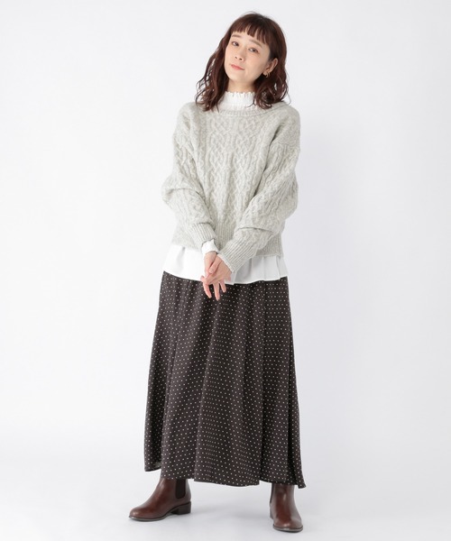 studio CLIP(スタディオクリップ)の「襟スカラップダブルフロントブラウス(シャツ/ブラウス・レディース・オフホワイト/ブラック/アイボリー・MEDIUM/LARGE)」の4枚目の写真