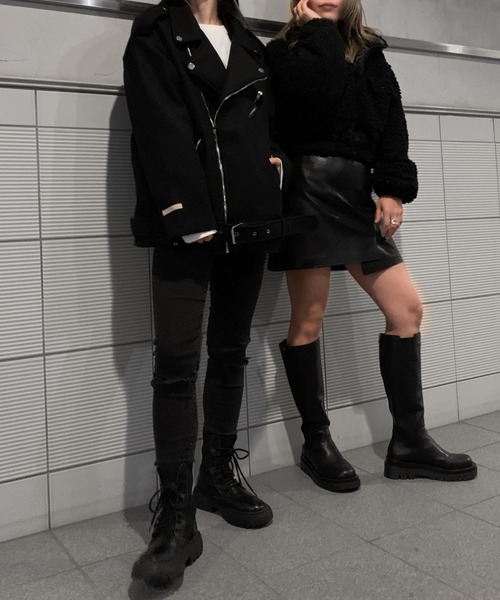 LVEU.(ラブユ.)の「Over riders jacket / オーバーライダースジャケット(ライダースジャケット・レディース・ブラック・FREE)」の19枚目の写真