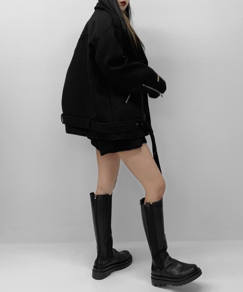 LVEU.(ラブユ.)の「Over riders jacket / オーバーライダースジャケット(ライダースジャケット・レディース・ブラック・FREE)」の13枚目の写真