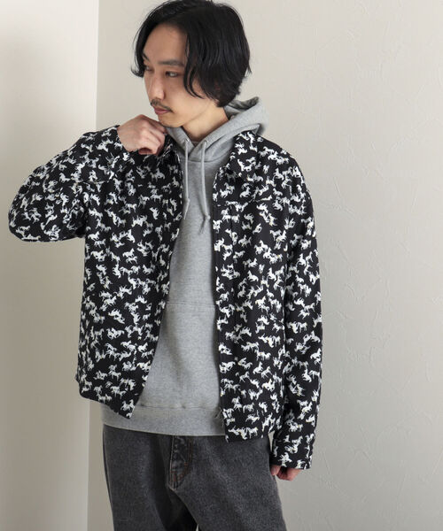 GLOSTER(グロスター)の「【GLOSTER/グロスター】Longchamp ヴィンテージプリント ブルゾン(ブルゾン・メンズ・ブラック系その他4/ベージュ系その他3/グリーン系その他2・MEDIUM/LARGE)」の9枚目の写真