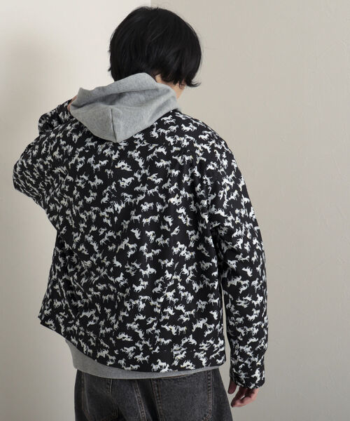 GLOSTER(グロスター)の「【GLOSTER/グロスター】Longchamp ヴィンテージプリント ブルゾン(ブルゾン・メンズ・ブラック系その他4/ベージュ系その他3/グリーン系その他2・MEDIUM/LARGE)」の12枚目の写真