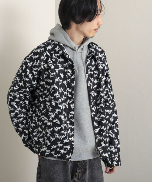 GLOSTER(グロスター)の「【GLOSTER/グロスター】Longchamp ヴィンテージプリント ブルゾン(ブルゾン・メンズ・ブラック系その他4/ベージュ系その他3/グリーン系その他2・MEDIUM/LARGE)」の14枚目の写真