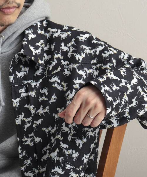 GLOSTER(グロスター)の「【GLOSTER/グロスター】Longchamp ヴィンテージプリント ブルゾン(ブルゾン・メンズ・ブラック系その他4/ベージュ系その他3/グリーン系その他2・MEDIUM/LARGE)」の19枚目の写真