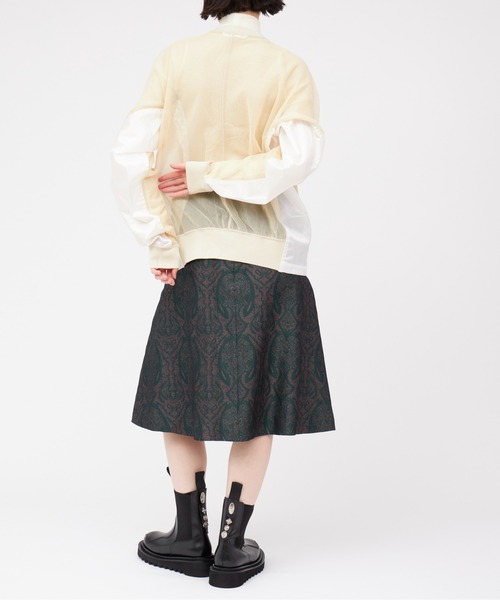 トップス TOGA VIRILIS Mesh jersey cardigan TOGA VIRILIS Mesh jersey cardigan