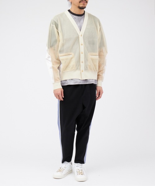 TOGA VIRILIS Mesh jersey cardigan