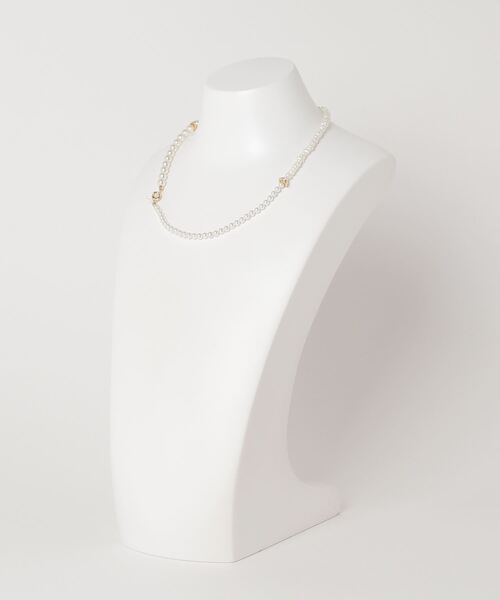 VINTAGE HOLLYWOOD（ビンテージハリウッド）の「【VINTAGE HOLLYWOOD】PEARL AND KNOTTED SPREAD NECKLACE / ヴィンテージハリウッド パール アンド パール ノット スプレッド ネックレス（ネックレス・レディース・ゴールド・FREE）」の10枚目の写真