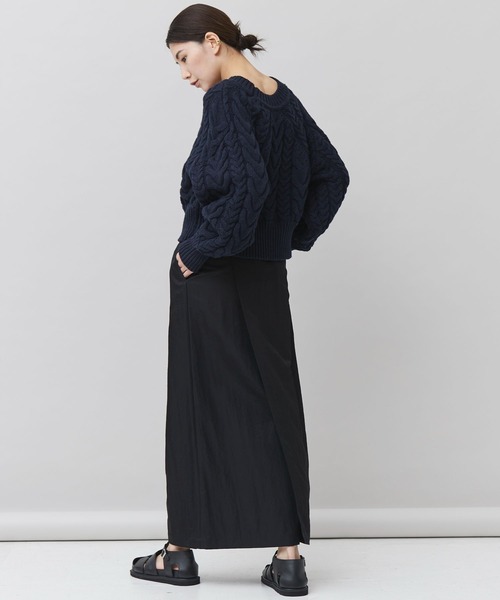 【美品】Curensology カレンソロジー バックラップスカート 38 黒 Curensology（カレンソロジー）の「Curensology(カレンソロジー