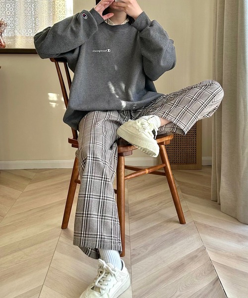 Cham.（チャム）の「チェックパンツ（その他パンツ・レディース・ブラウン・M/L/S）」の9枚目の写真