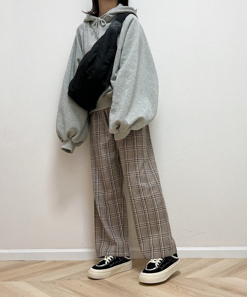 Cham.（チャム）の「チェックパンツ（その他パンツ・レディース・ブラウン・M/L/S）」の3枚目の写真