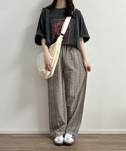 V12 チェックパンツ　サイズL ページュ V12 チェックパンツ サイズL ページュ ASHWORTH アシュワース パンツ