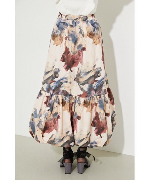 rienda（リエンダ）の「バルーンティアードフレアスカート（スカート・レディース・ブラック/ベージュ/アイボリー・SMALL/MEDIUM）」の9枚目の写真