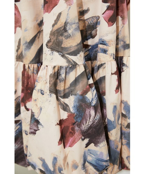 rienda（リエンダ）の「バルーンティアードフレアスカート（スカート・レディース・ブラック/ベージュ/アイボリー・SMALL/MEDIUM）」の13枚目の写真