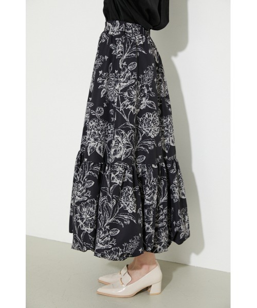 rienda（リエンダ）の「バルーンティアードフレアスカート（スカート・レディース・ブラック/ベージュ/アイボリー・SMALL/MEDIUM）」の16枚目の写真