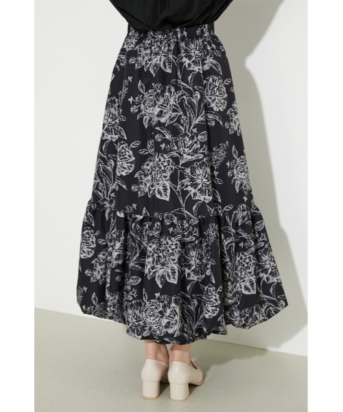 rienda（リエンダ）の「バルーンティアードフレアスカート（スカート・レディース・ブラック/ベージュ/アイボリー・SMALL/MEDIUM）」の17枚目の写真