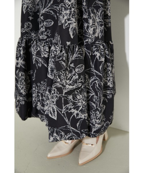 rienda（リエンダ）の「バルーンティアードフレアスカート（スカート・レディース・ブラック/ベージュ/アイボリー・SMALL/MEDIUM）」の21枚目の写真