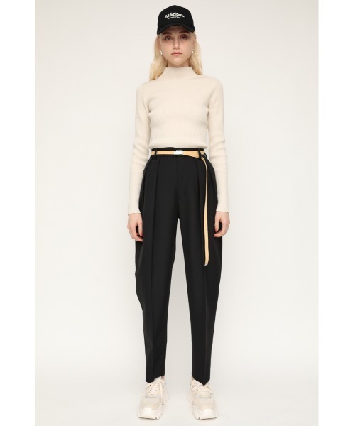 SLY（スライ）の「HW MANISH PT ハイウエストマニッシュ パンツ（スラックス・レディース・ブラック/グレー/アイボリー・2/1）」の15枚目の写真