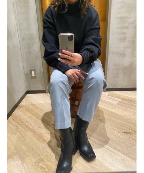 SLY（スライ）の「HW MANISH PT ハイウエストマニッシュ パンツ（スラックス・レディース・ブラック/グレー/アイボリー・2/1）」の11枚目の写真