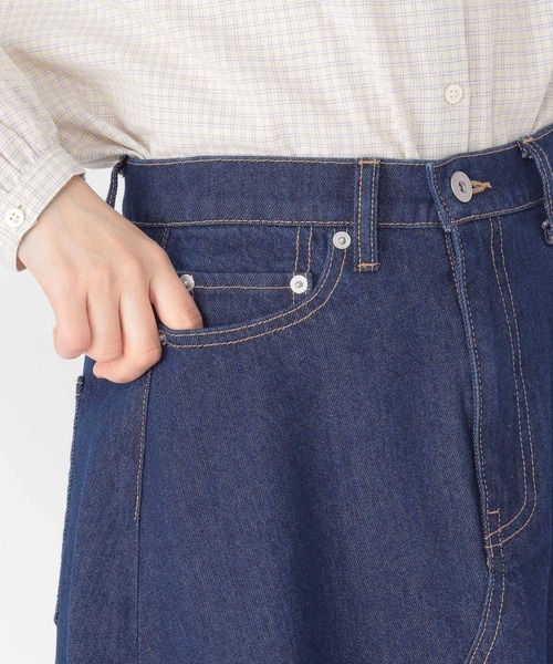 studio CLIP（スタディオクリップ）の「リメイク風フレアエコデニムスカート（スカート・レディース・ベージュ/インディゴブルー/アイボリー・MEDIUM/LARGE）」の16枚目の写真