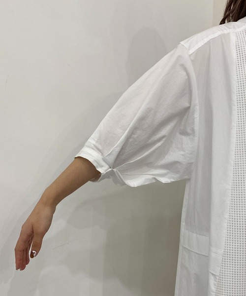 CAPRICIEUX LE'MAGE（カプリシューレマージュ）の「【AgAwd/アガウド】メッシュシャツワンピース（シャツワンピース・レディース・ホワイト/ブラック・FREE）」の20枚目の写真