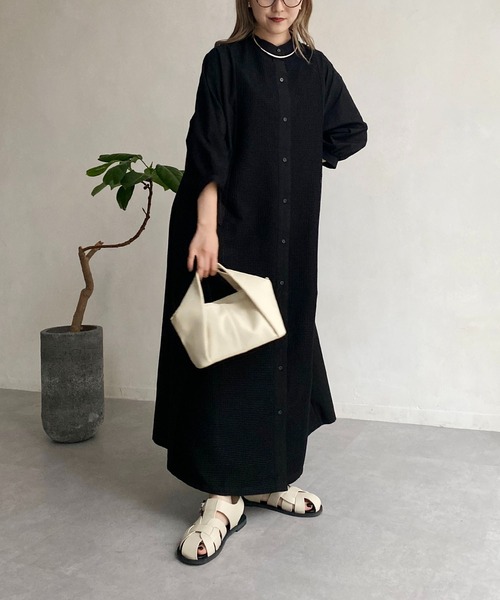 CAPRICIEUX LE'MAGE（カプリシューレマージュ）の「【AgAwd/アガウド】メッシュシャツワンピース（シャツワンピース・レディース・ホワイト/ブラック・FREE）」の6枚目の写真