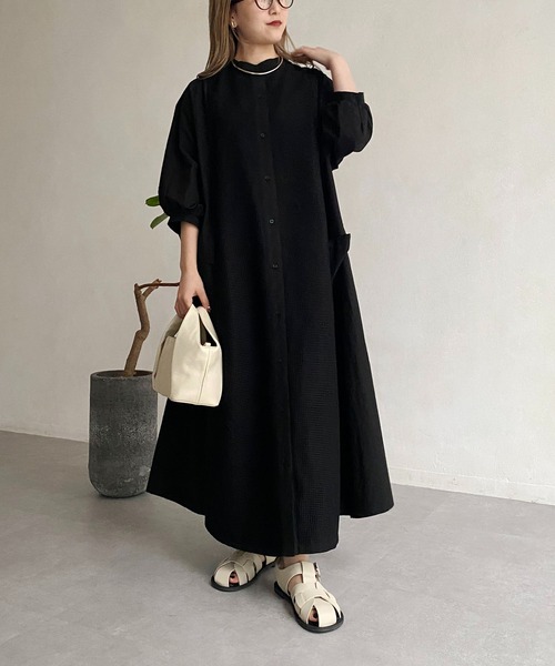 CAPRICIEUX LE'MAGE（カプリシューレマージュ）の「【AgAwd/アガウド】メッシュシャツワンピース（シャツワンピース・レディース・ホワイト/ブラック・FREE）」の18枚目の写真