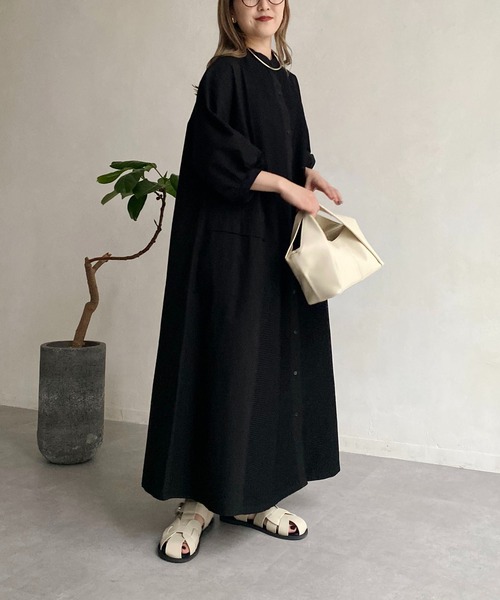 CAPRICIEUX LE'MAGE（カプリシューレマージュ）の「【AgAwd/アガウド】メッシュシャツワンピース（シャツワンピース・レディース・ホワイト/ブラック・FREE）」の15枚目の写真