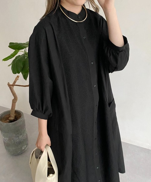 CAPRICIEUX LE'MAGE（カプリシューレマージュ）の「【AgAwd/アガウド】メッシュシャツワンピース（シャツワンピース・レディース・ホワイト/ブラック・FREE）」の21枚目の写真