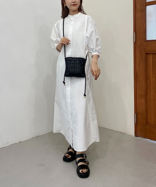 CAPRICIEUX LE'MAGE（カプリシューレマージュ）の「【AgAwd/アガウド】メッシュシャツワンピース（シャツワンピース・レディース・ホワイト/ブラック・FREE）」の4枚目の写真