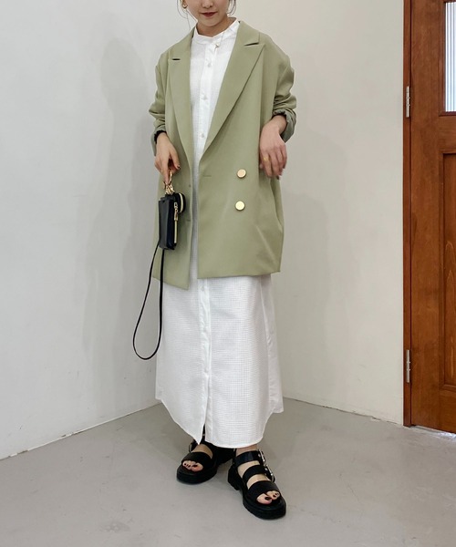 CAPRICIEUX LE'MAGE（カプリシューレマージュ）の「【AgAwd/アガウド】メッシュシャツワンピース（シャツワンピース・レディース・ホワイト/ブラック・FREE）」の16枚目の写真