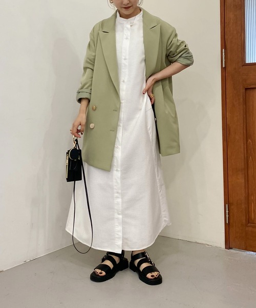 CAPRICIEUX LE'MAGE（カプリシューレマージュ）の「【AgAwd/アガウド】メッシュシャツワンピース（シャツワンピース・レディース・ホワイト/ブラック・FREE）」の22枚目の写真