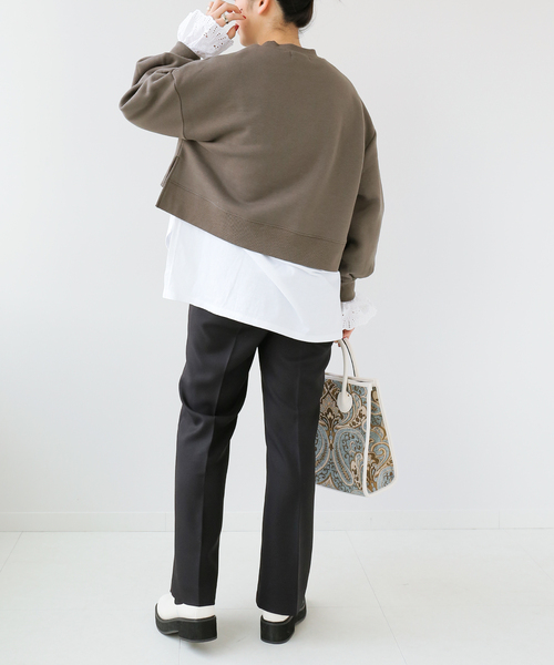 Simplicite（サンプリシテ）の「セットアップ センタープレスパンツ◆（スラックス・レディース・ブラック/ベージュ/ネイビー・FREE）」の7枚目の写真