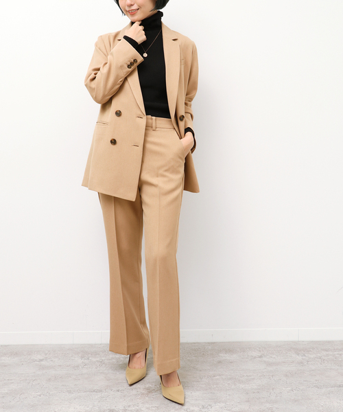 Simplicite（サンプリシテ）の「セットアップ センタープレスパンツ◆（スラックス・レディース・ブラック/ベージュ/ネイビー・FREE）」の10枚目の写真