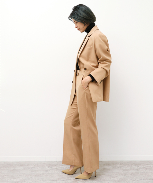 Simplicite（サンプリシテ）の「セットアップ センタープレスパンツ◆（スラックス・レディース・ブラック/ベージュ/ネイビー・FREE）」の11枚目の写真