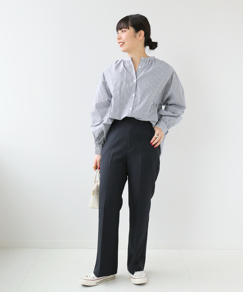 Simplicite（サンプリシテ）の「セットアップ センタープレスパンツ◆（スラックス・レディース・ブラック/ベージュ/ネイビー・FREE）」の14枚目の写真