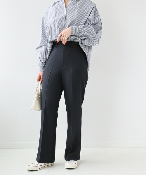 Simplicite（サンプリシテ）の「セットアップ センタープレスパンツ◆（スラックス・レディース・ブラック/ベージュ/ネイビー・FREE）」の15枚目の写真
