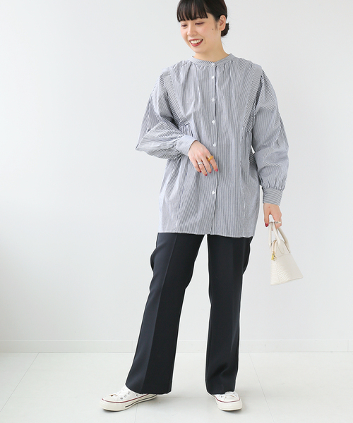 Simplicite（サンプリシテ）の「セットアップ センタープレスパンツ◆（スラックス・レディース・ブラック/ベージュ/ネイビー・FREE）」の16枚目の写真