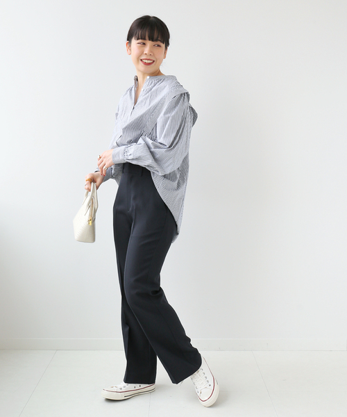 Simplicite（サンプリシテ）の「セットアップ センタープレスパンツ◆（スラックス・レディース・ブラック/ベージュ/ネイビー・FREE）」の18枚目の写真