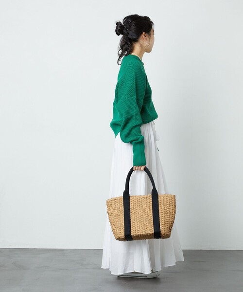 FREAK'S STORE（フリークスストア）の「▽【WEB限定】サーマルショートニットプルオーバー（ニット/セーター・レディース・ナチュラル/ブラック/ピンク/イエロー/グリーン・ﾌﾘ-）」の21枚目の写真