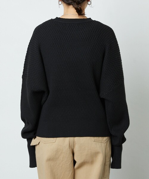 FREAK'S STORE（フリークスストア）の「▽【WEB限定】サーマルショートニットプルオーバー（ニット/セーター・レディース・ナチュラル/ブラック/ピンク/イエロー/グリーン・ﾌﾘ-）」の18枚目の写真